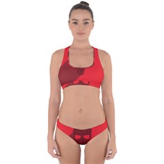 Skull Alien Species Red Character Cross Back Hipster Bikini Set by Nexatart