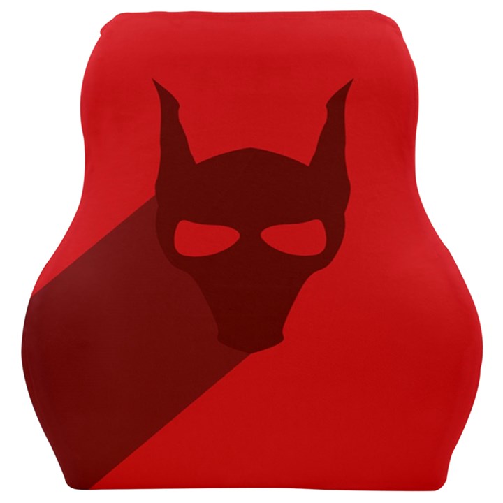 Skull Alien Species Red Character Car Seat Velour Cushion 