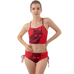 Skull Alien Species Red Character Mini Tank Bikini Set by Nexatart