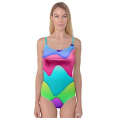 Lines Curves Colors Geometric Lines Camisole Leotard  by Nexatart