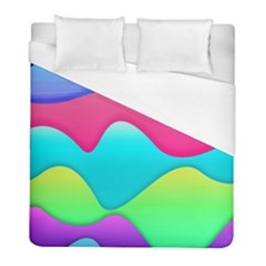 Lines Curves Colors Geometric Lines Duvet Cover (full/ Double Size) by Nexatart