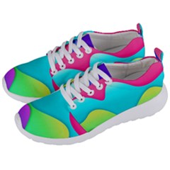 Lines Curves Colors Geometric Lines Men s Lightweight Sports Shoes by Nexatart