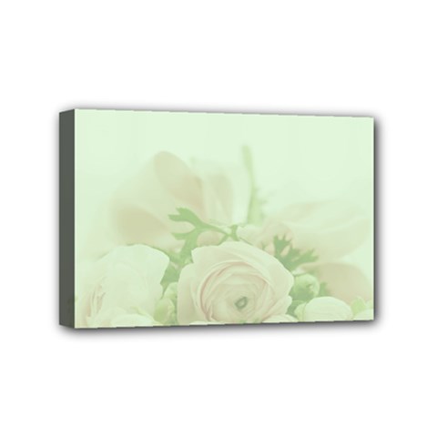 Pastel Roses Background Romantic Mini Canvas 6  X 4  (stretched) by Nexatart