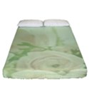 Pastel Roses Background Romantic Fitted Sheet (King Size) View1