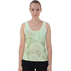 Pastel Roses Background Romantic Velvet Tank Top by Nexatart