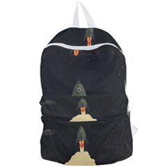 Rocket Space Stars Foldable Lightweight Backpack by Nexatart