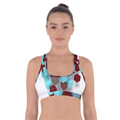 Matrix Network Data Exchange Cross Back Sports Bra by Nexatart