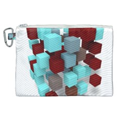 Matrix Network Data Exchange Canvas Cosmetic Bag (xl) by Nexatart