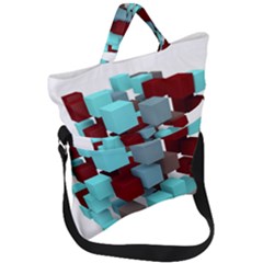 Matrix Network Data Exchange Fold Over Handle Tote Bag