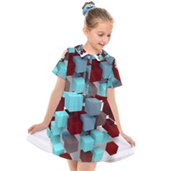 Matrix Network Data Exchange Kids  Short Sleeve Shirt Dress by Nexatart