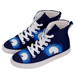 Month Full Moon Wolf Night Men s Hi-top Skate Sneakers by Nexatart