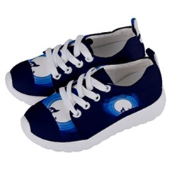 Month Full Moon Wolf Night Kids  Lightweight Sports Shoes by Nexatart