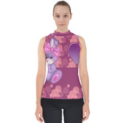 Illustration Love Celebration Mock Neck Shell Top by Nexatart