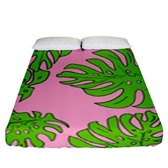 Leaves Tropical Plant Green Garden Fitted Sheet (king Size) by Nexatart