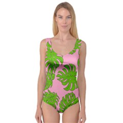 Leaves Tropical Plant Green Garden Princess Tank Leotard  by Nexatart