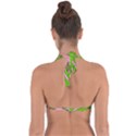 Leaves Tropical Plant Green Garden Halter Neck Bikini Top View2