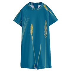 Grass Grasses Blade Of Grass Kids  Boyleg Half Suit Swimwear