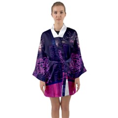 Architecture Home Skyscraper Long Sleeve Kimono Robe by Nexatart