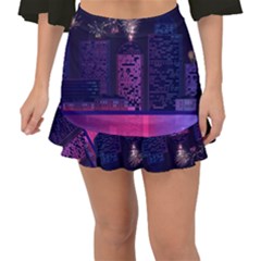 Architecture Home Skyscraper Fishtail Mini Chiffon Skirt by Nexatart