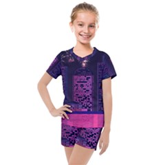 Architecture Home Skyscraper Kids  Mesh Tee And Shorts Set