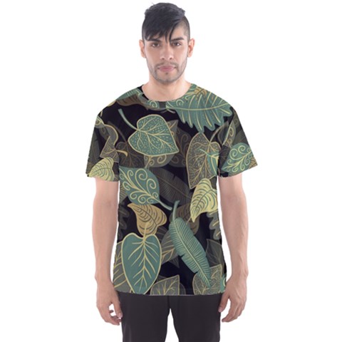 Autumn Fallen Leaves Dried Leaves Men s Sports Mesh Tee by Nexatart