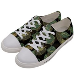 Autumn Fallen Leaves Dried Leaves Women s Low Top Canvas Sneakers by Nexatart