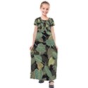 Autumn Fallen Leaves Dried Leaves Kids  Short Sleeve Maxi Dress View1