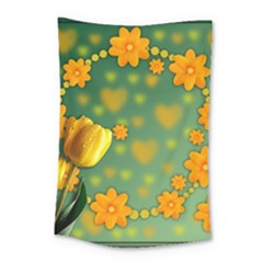 Background Design Texture Tulips Small Tapestry by Nexatart