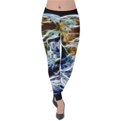 Spherical Science Fractal Planet Velvet Leggings by Nexatart