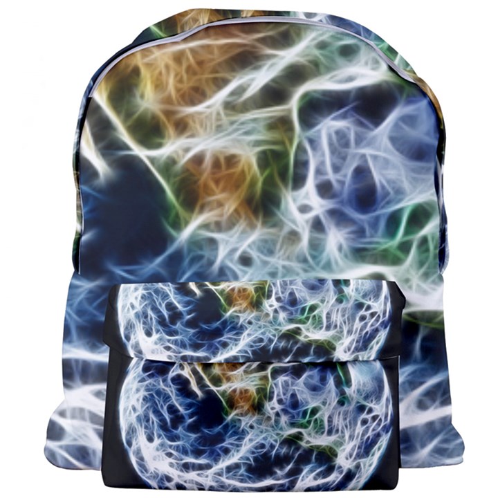 Spherical Science Fractal Planet Giant Full Print Backpack