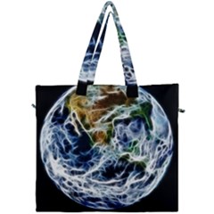 Spherical Science Fractal Planet Canvas Travel Bag by Nexatart