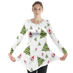 Christmas Santa Claus Decoration Long Sleeve Tunic  by Nexatart