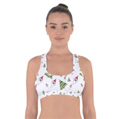 Christmas Santa Claus Decoration Cross Back Sports Bra by Nexatart