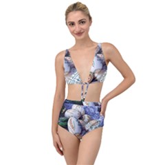 Model Color Traditional Tied Up Two Piece Swimsuit