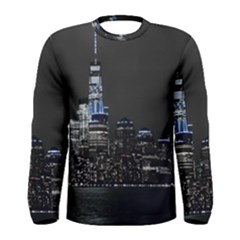 New York Skyline New York City Men s Long Sleeve Tee by Nexatart