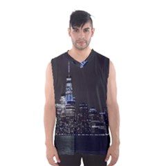 New York Skyline New York City Men s Basketball Tank Top by Nexatart