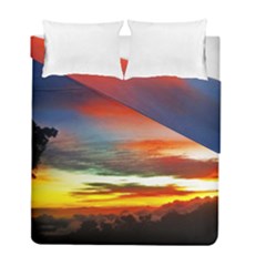 Sunset Mountain Indonesia Adventure Duvet Cover Double Side (full/ Double Size) by Nexatart