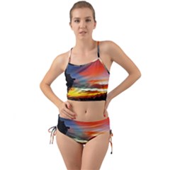 Sunset Mountain Indonesia Adventure Mini Tank Bikini Set by Nexatart