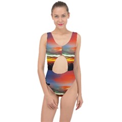 Sunset Mountain Indonesia Adventure Center Cut Out Swimsuit by Nexatart