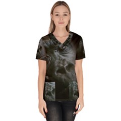 Gorilla Monkey Zoo Animal Women s V-neck Scrub Top by Nexatart