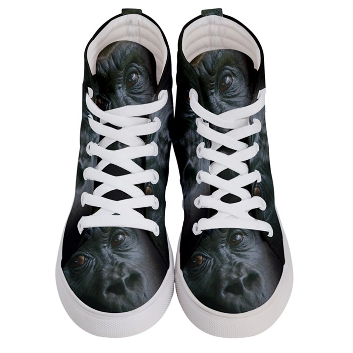 Gorilla Monkey Zoo Animal Women s Hi-Top Skate Sneakers