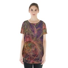 Abstract Colorful Art Design Skirt Hem Sports Top by Nexatart