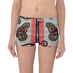 Cross Stitch Butterfly Reversible Boyleg Bikini Bottoms by DeneWestUK