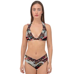 Cross Stitch Butterfly Double Strap Halter Bikini Set by DeneWestUK