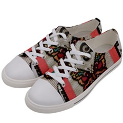 Cross Stitch Butterfly Women s Low Top Canvas Sneakers by DeneWestUK