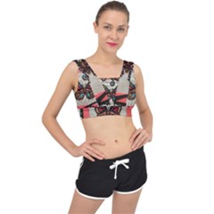 Cross Stitch Butterfly V-back Sports Bra