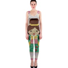 Cross Stitch Kimono One Piece Catsuit by DeneWestUK