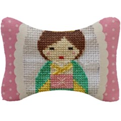 Cross Stitch Kimono Seat Head Rest Cushion by DeneWestUK