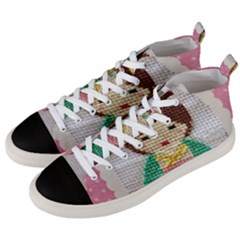 Cross Stitch Kimono Men s Mid-top Canvas Sneakers by DeneWestUK