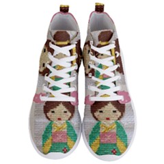 Cross Stitch Kimono Men s Lightweight High Top Sneakers by DeneWestUK